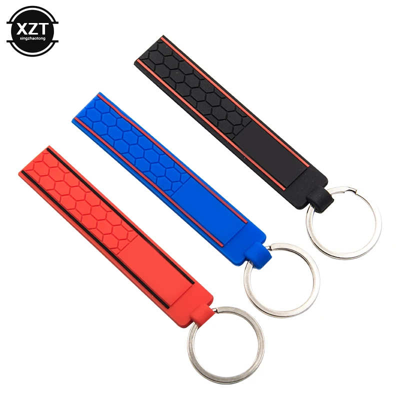 Car Keychain Cool Silicone GTI Logo Emblem Badge Key Ring for VW Golf MK2 MK3 MK4 MK5 MK6 MK7 Polo Car Styling Auto Accessories