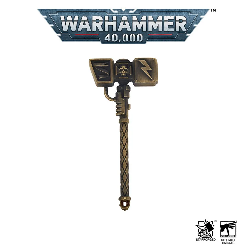 Starforged Star Casting Warhammer 40K Warhammer 40000 Peripheral Thunder Hammer Weapon Alloy Keychain Cartoon Pendant