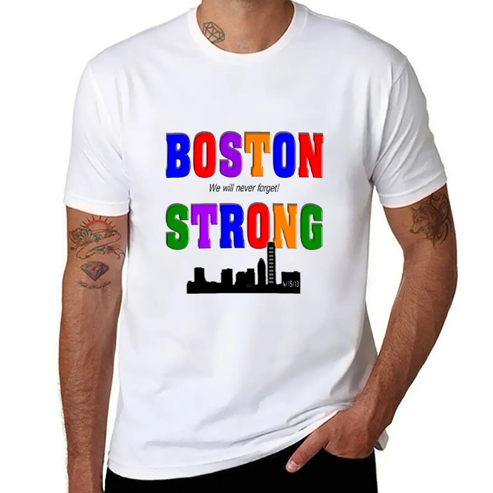 

Boston Strong Skyline T-Shirt sweat blacks luxury clothes men