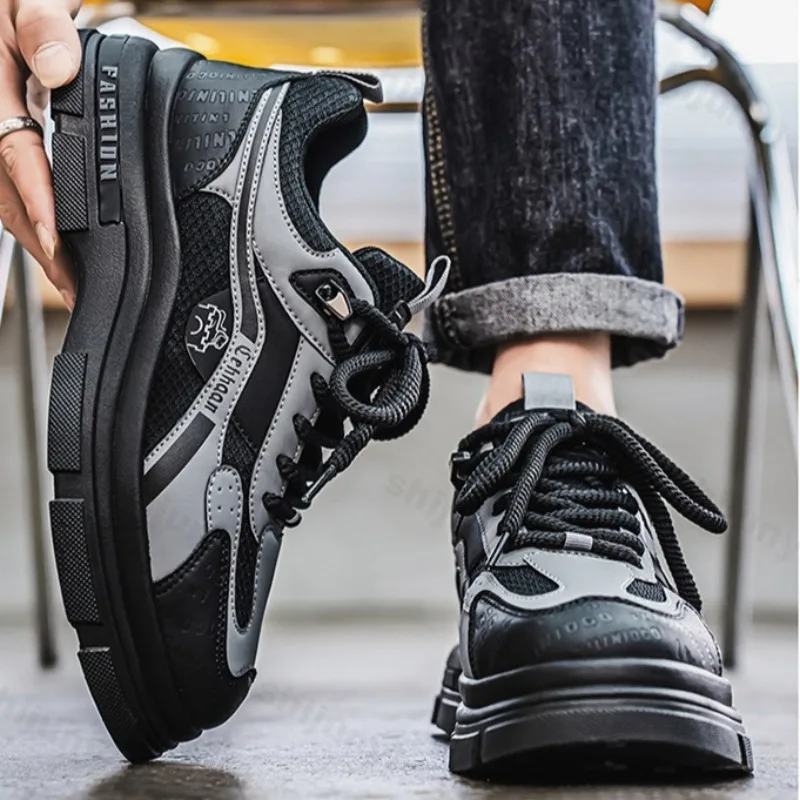 

Весна 2024, мужская повседневная спортивная обувь, модные трендовые универсальные кроссовки на толстой подошве, увеличивающие рост, удобные нескользящие массивные кроссовки