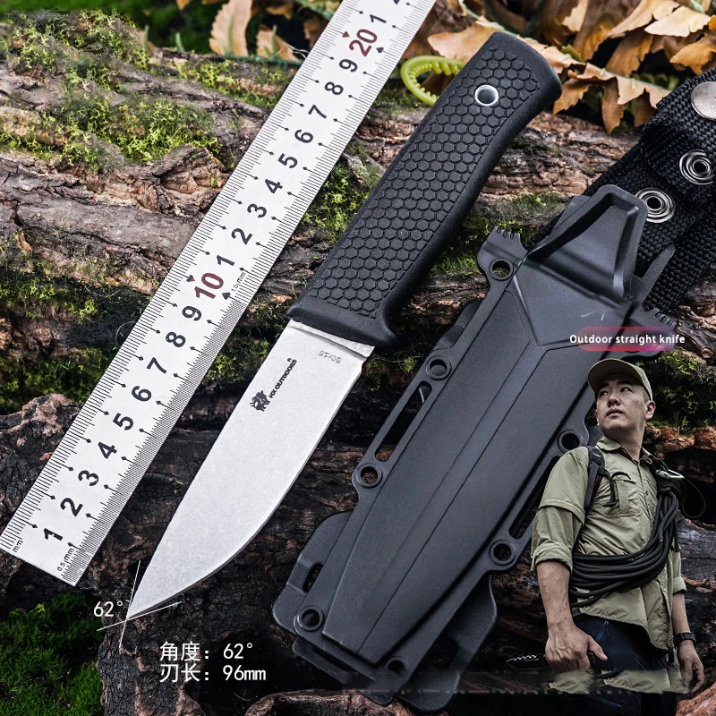 Online celebrity brand's supply of outdoor straight knives, crossing through survival straight knives, K sheath version straight