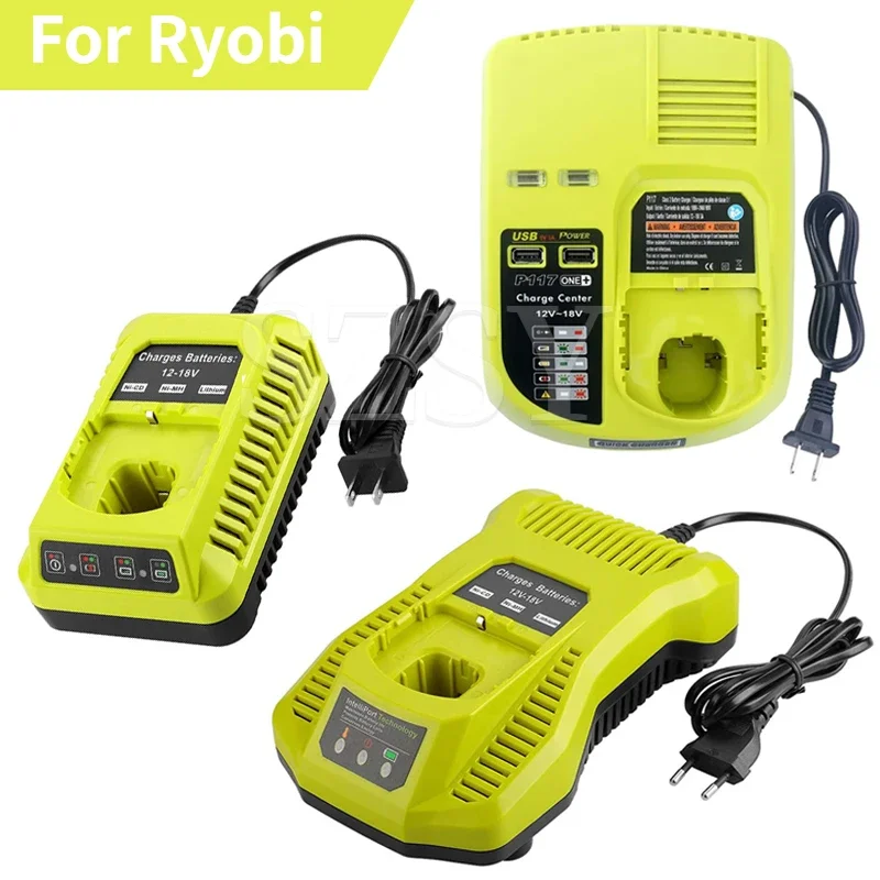 P117 P118 Ni-Cd Ni-Mh Lithium Battery Charger For Ryobi 12V 14.4V 18V Battery P102 P107 P103 P104 P105 P106 P108 fast charging