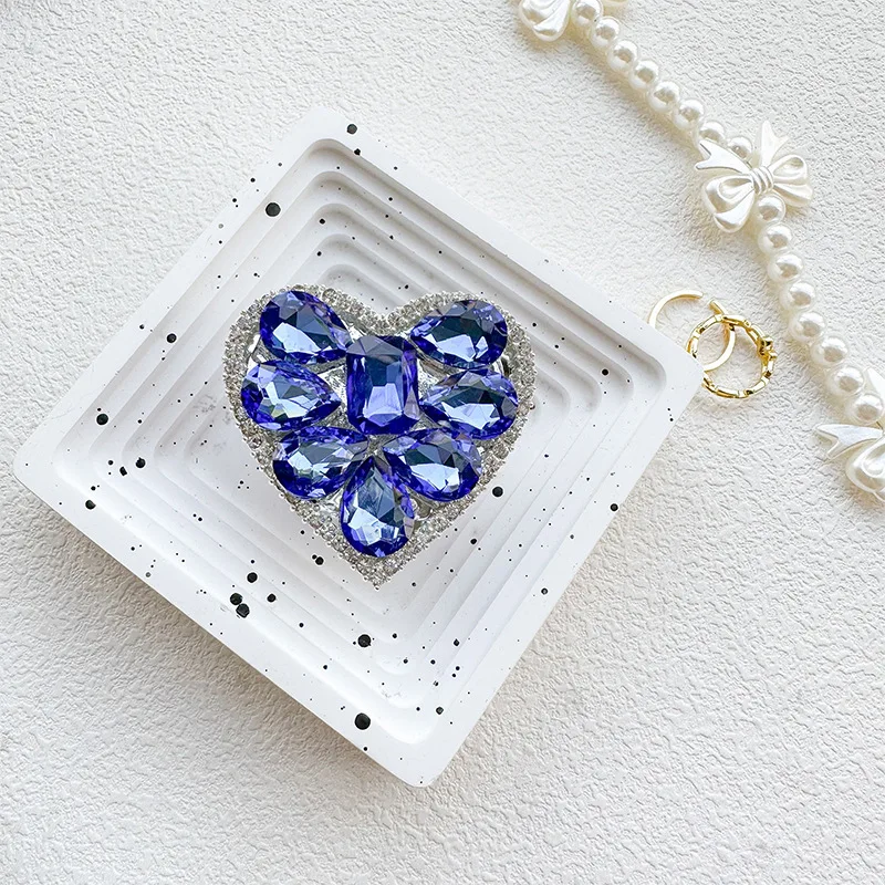 DIY القلب الماس توسيع حامل هاتف قبضة قوس إصبع Rring دعم المضادة للسقوط حامل هاتف قابل للطي آيفون سامسونج