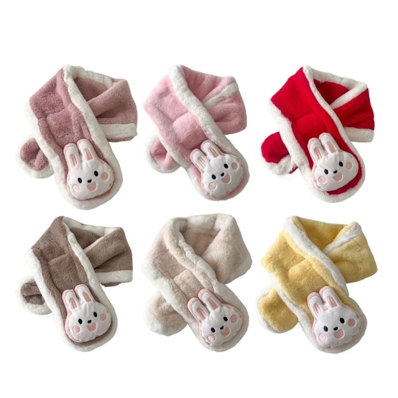 

Cute Cartoon Rabbit Kids Scarf Warm and Cosy Neckerchief Autumn Winter Accessories Shower Gift for 2-7T Boys and Girls