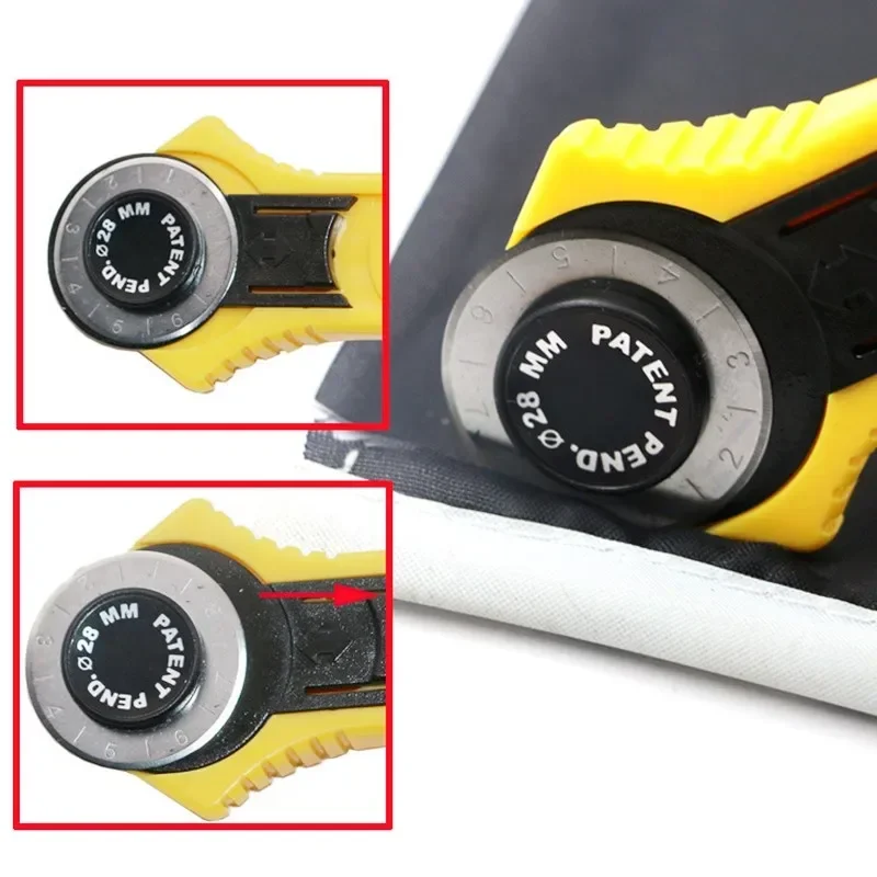 New 28mm Patchwork Roller Wheel Knife Cloth Cutting Knife Leather Paper Fabric Craft Fabrics Rotary Cutter DIY Sewing Accessorie