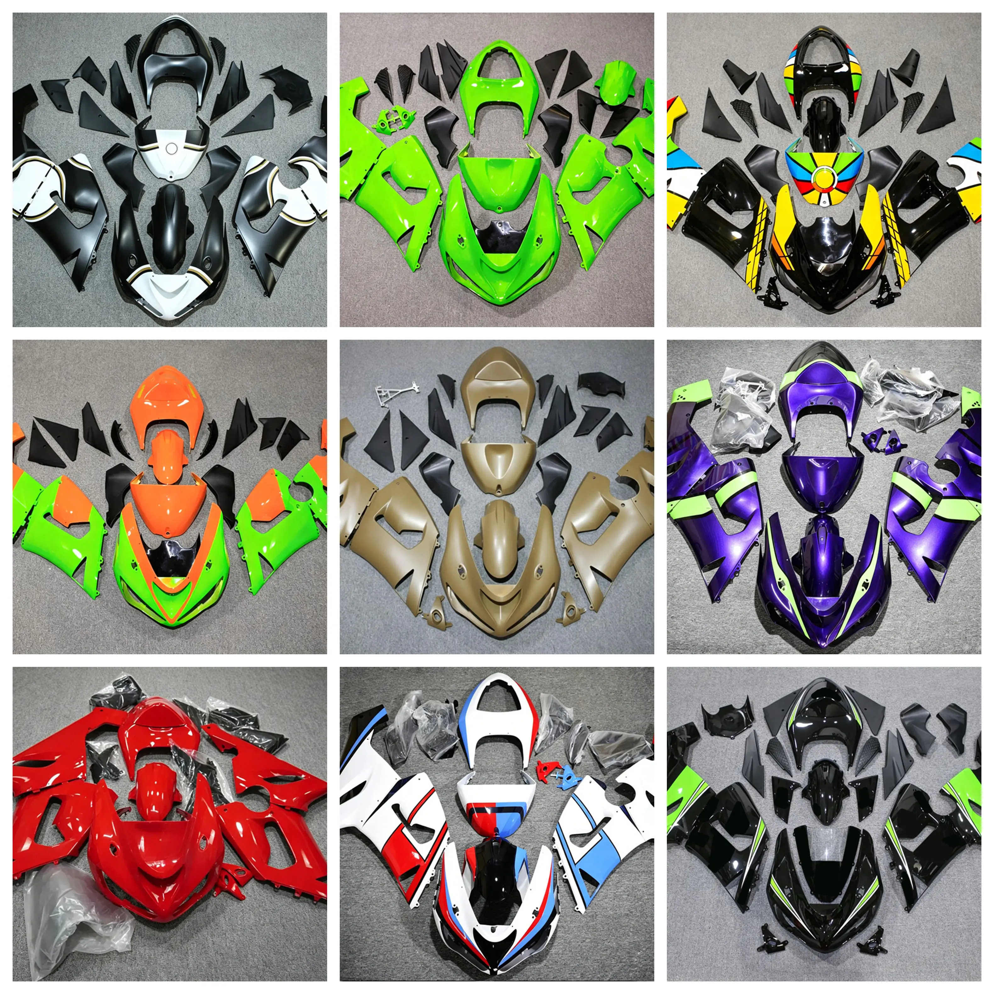 Suitable for Kawasaki ZX-6R 636 2005 2006 motorcycle modified cowling full set of housing accessories can be customized