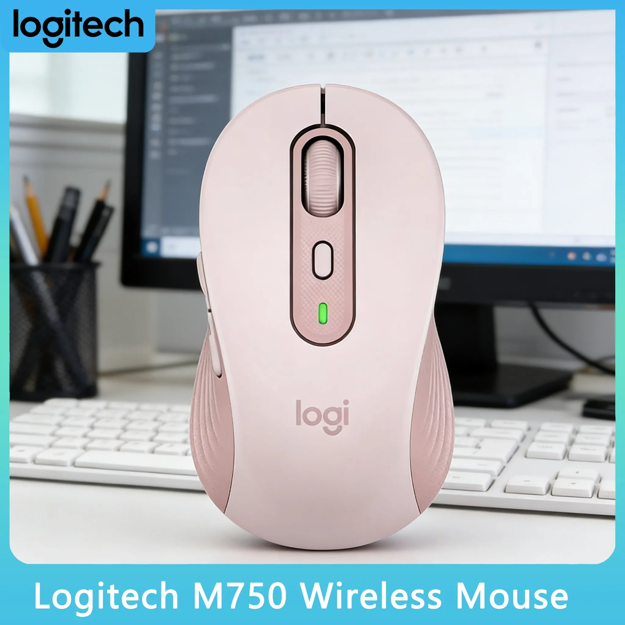 

Logitech M750 Wireless Mouse Ergonomic Grip All Day Comfort