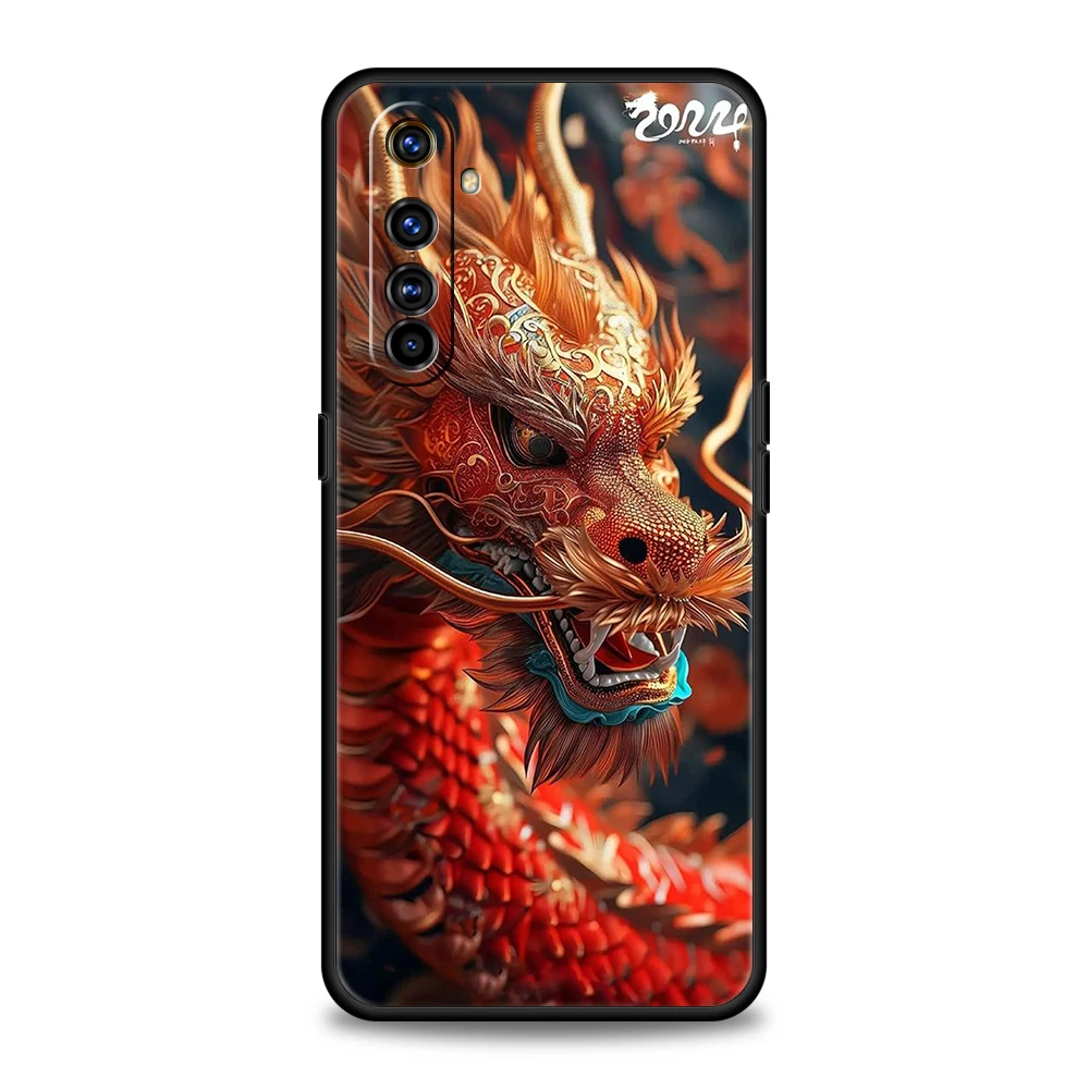 Cartoon Dragon Phone Case for Oppo A17 A12 A57 A74 A16 Find X5 X6 A52 A53 A54 A15 Reno 6 Z 7 Pro A9 2020 5G Silicone Shell Capas