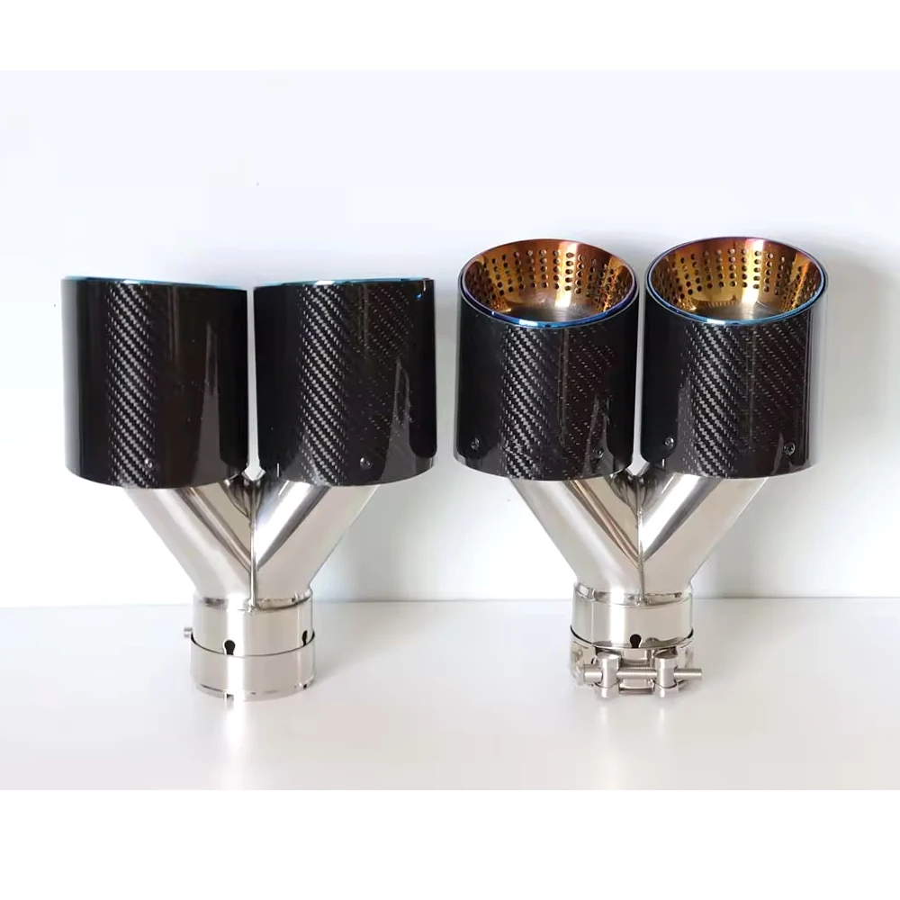 

Racing New Style Carbon Fiber Exhaust Tips Universal Car Exhaust Muffler Pipes