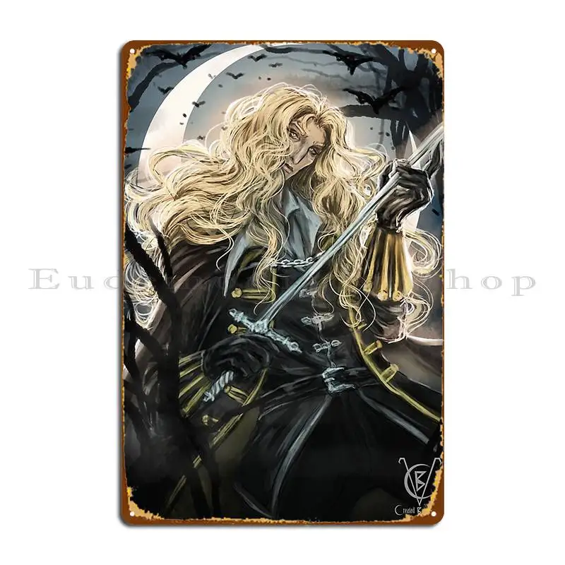 Alucard Castlevania Metal Plaque Designer Design Cinema Wall Cave Printing Tin Sign Poster