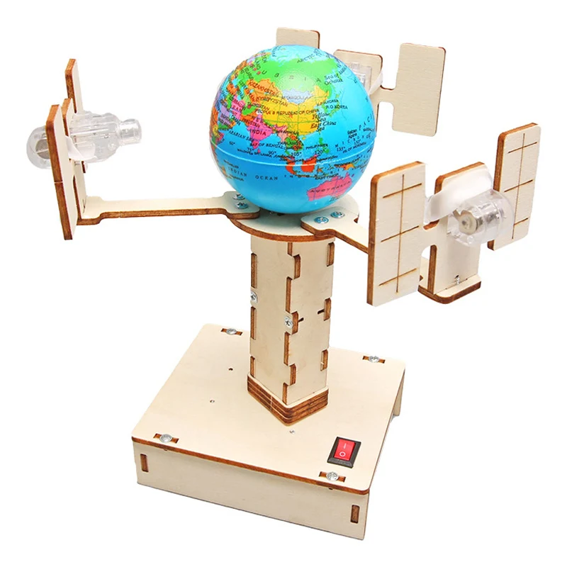 Kids Science Toy Satellite Operating Model Technology Gadget STEM Physics 3d Puzzle Kit Learning Educational Toys for Children