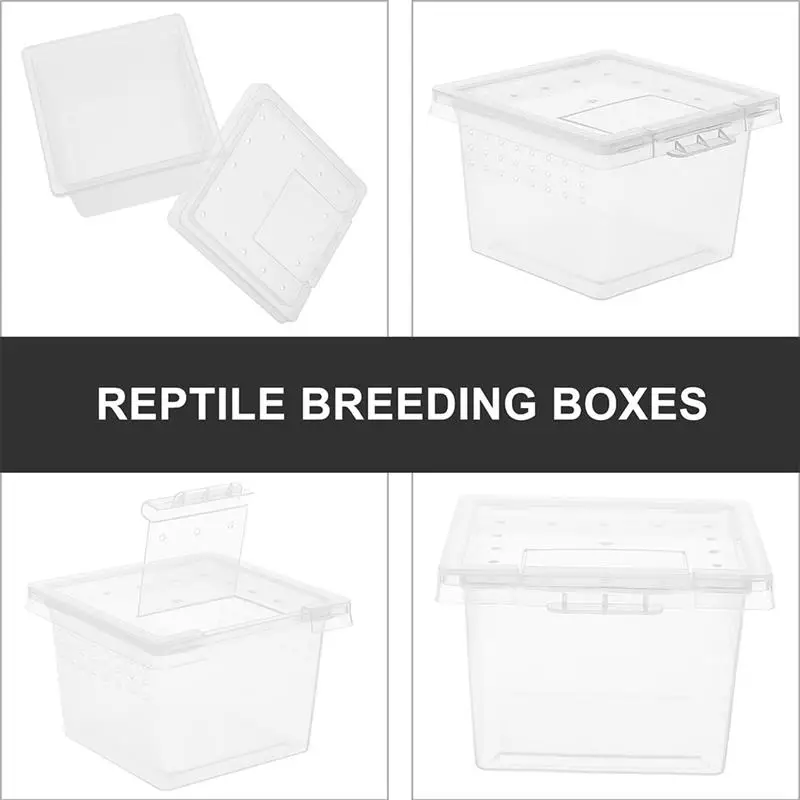 20 Pcs Pet Feeding Box Reptile Enclosure Animal Holder Cage Reptile Breed Box Tarantula Jumping Reptile Terrarium