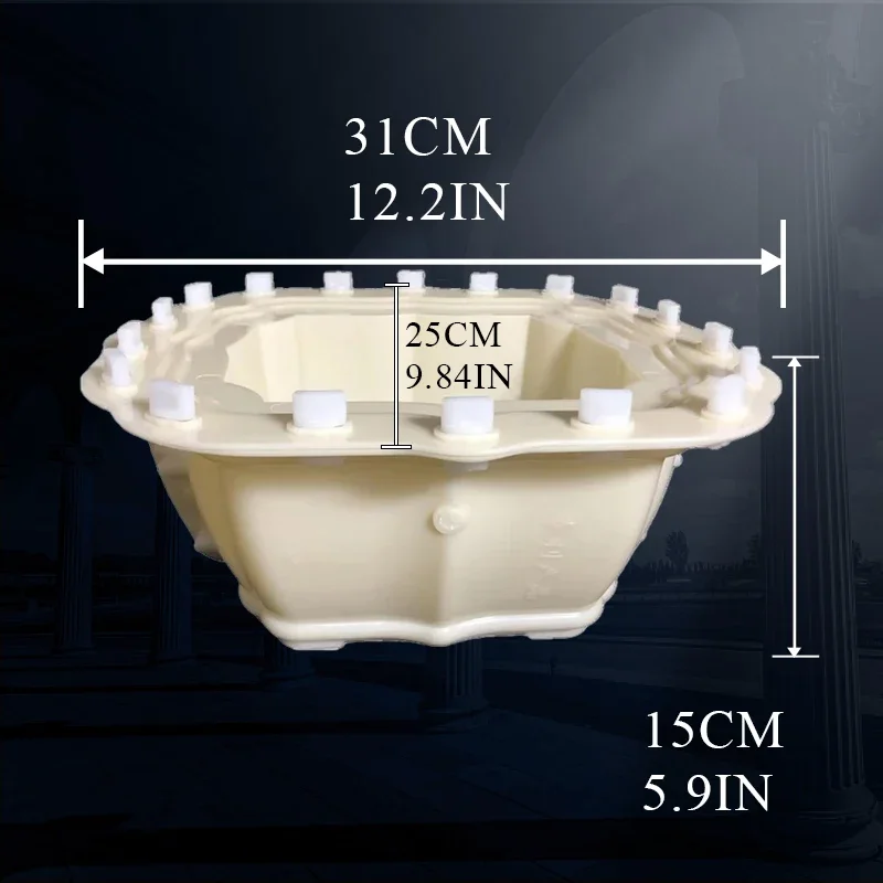 Outdoor Garden Flower Pot Mould Cast in Place Precast Concrete Decorative Planter Molds Plastic Form for Sale