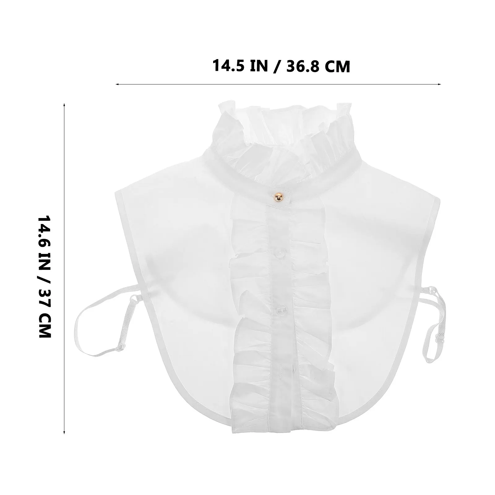 Half Shirt False Collar Pleated Detachable Decorative Layering Collar Soft Comfortable for Women Fake Collars for Women