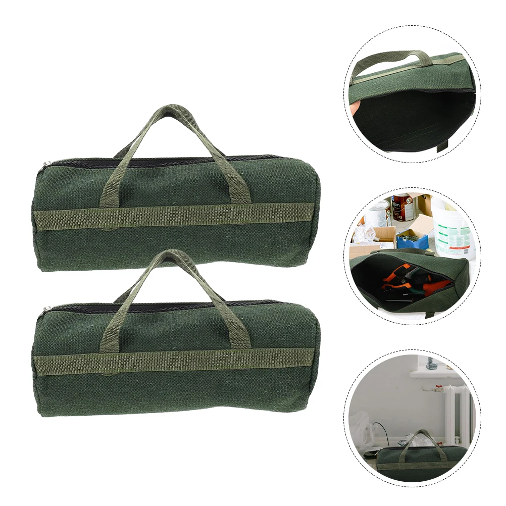 2pcs Multifunctional Tool Bag Lightweight Portable Tote Canvas ganizer Heavy Duty Large Capacity Tools Pouch Small Size