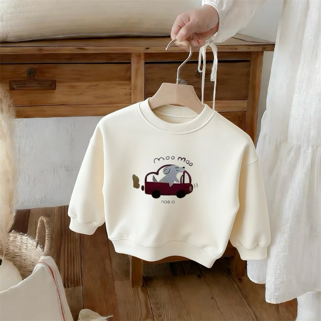 New Cute Printed Hoodie Autumn Clothing Toddler Fashion Casual Pullovers Simple Versatile Infant Sweatshirt Long-sleeved Tops