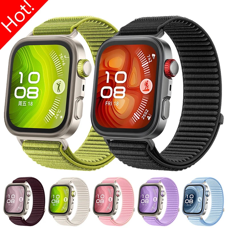 

Field Nylon Loop Sports Strap for Huawei Watch Fit 4 Pro Smartwatch Woven Watchband for Huawei Watch Fit 3/4 Wristband Bracelet