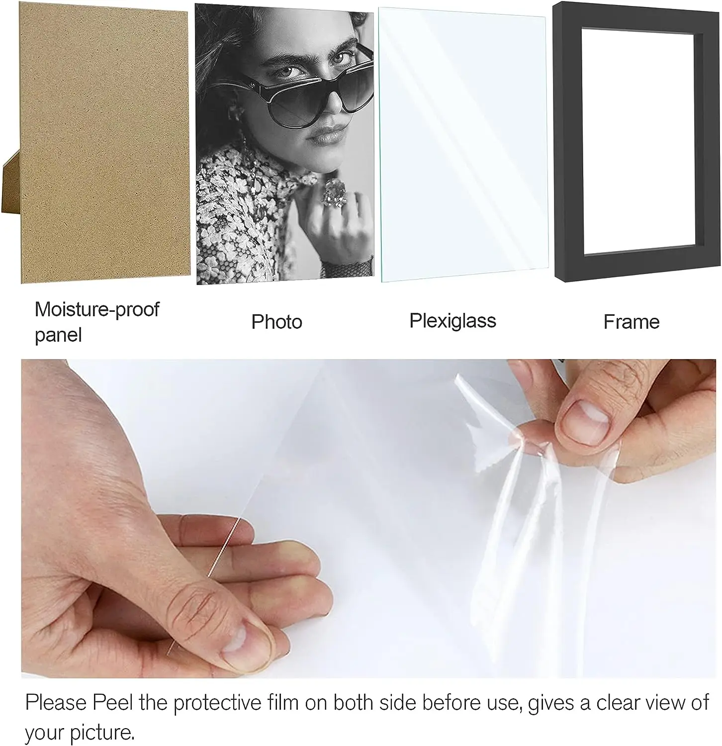 14pcs 4x6 Inch Picture Frames, Wooden Photo Frames without Mat,Tabletop or Wall Display for Prints