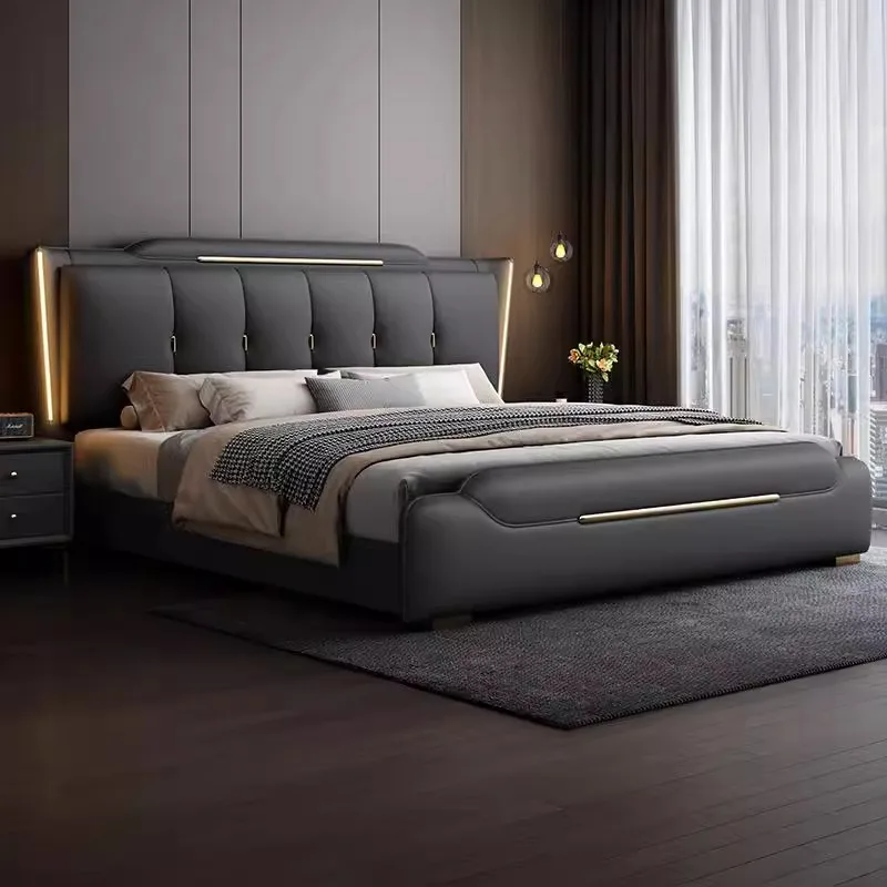 

Show Sleeping Massage Bed Regale Bedroom Queen Double Luxury Leather Mobile Bed Mobile Conference Beliche Backyard Furniture