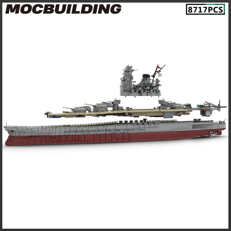 مقياس 1:200 MOC اللبنات سلسلة يو اس اس اس نموذج IJN ياماتو سفينة حربية لتقوم بها بنفسك تجميع التكنولوجيا الطوب مجموعة الهدايا الإبداعية
