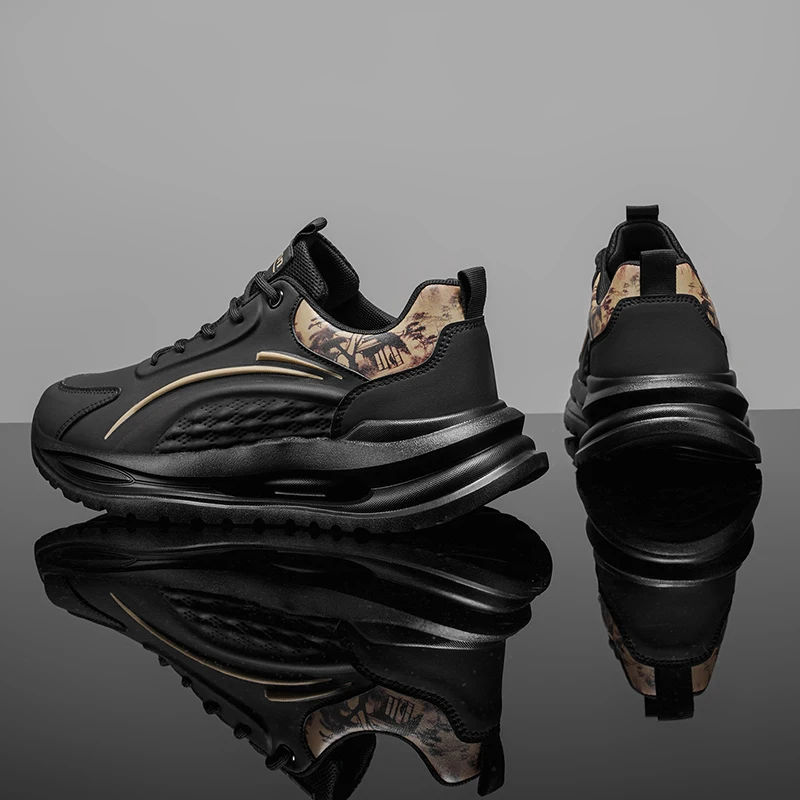 Men's casual lightweight sneakers Four seasons new breathable soft-sole outdoor racing running shoes student speed sports shoes