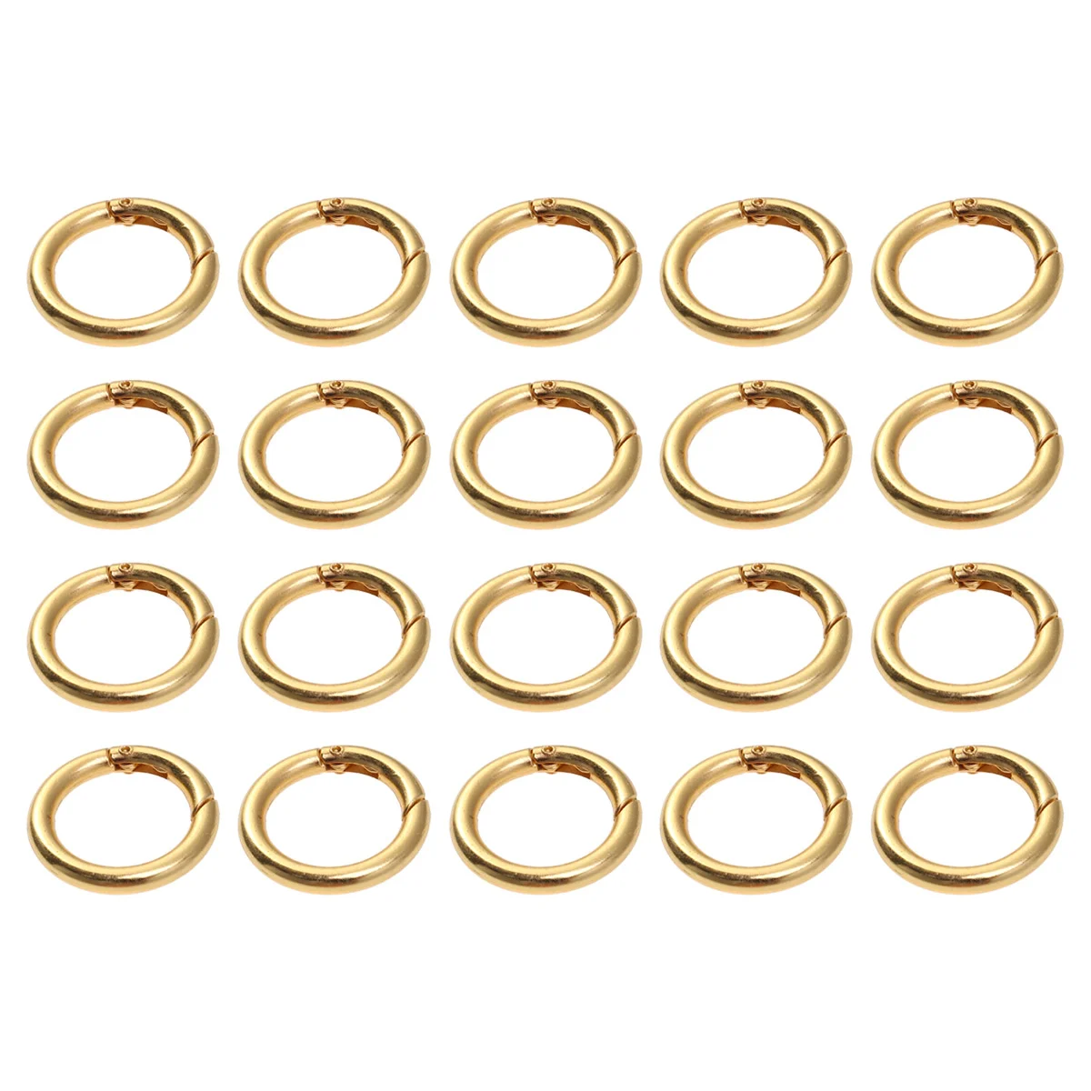

20 Pcs Polished Plated Spring Rings Jewelry Making Jump Stainless Steel Split Open