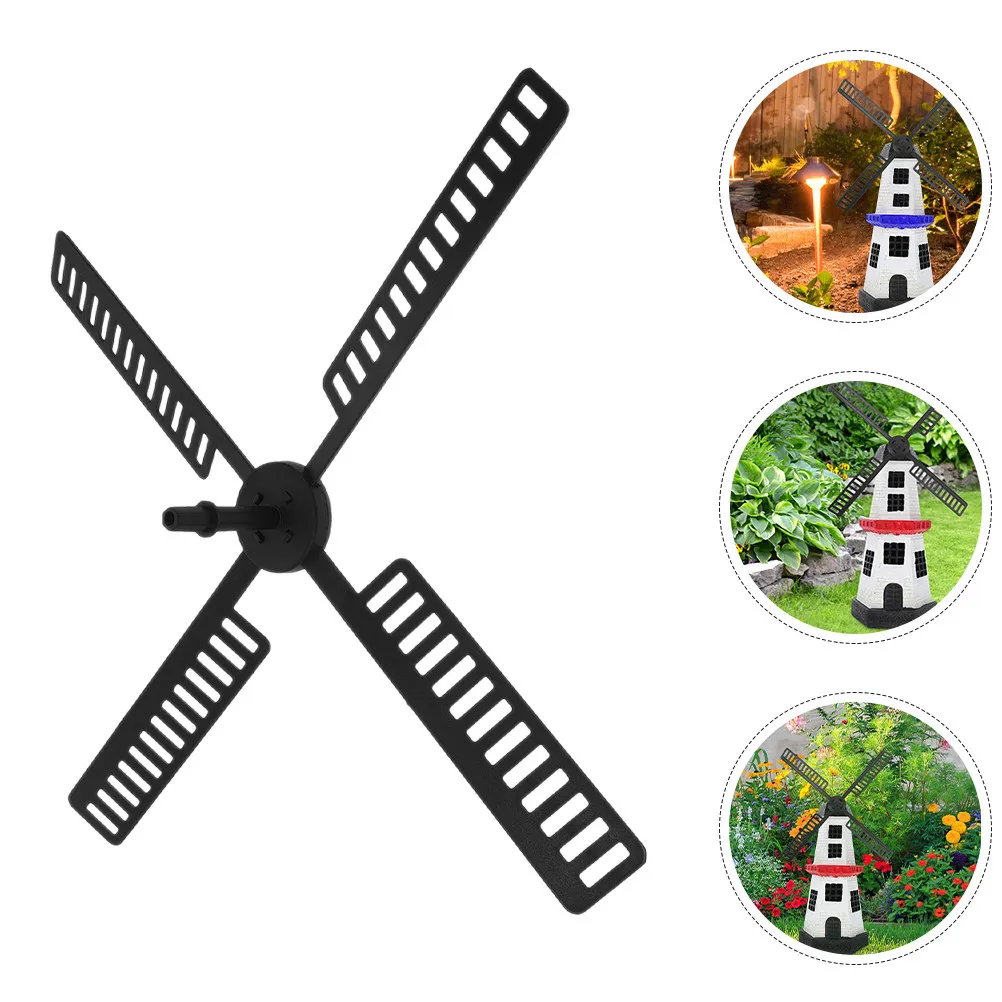 

4 шт. солнечных ветряных мельниц из смолы, аксессуары для маяков, уличные водонепроницаемые украшения для сада и двора, сменные пластиковые лопасти для ветряных мельниц