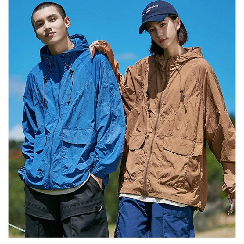 Radfahren, Camping, UPF50+, Sonnenschutz, Jagdjacke, Anti-UV, ultradünn, atmungsaktiv, mit Kapuze, Sport-Hautmantel, Unisex, Outdoor, Angeln