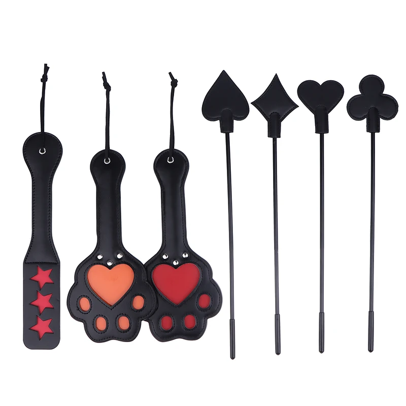 PU Leather Horse Crop Soft Anti-slip Handle Riding Paddle Equestrian Riding Crop Sports Game Role Play Whip For Horses Training