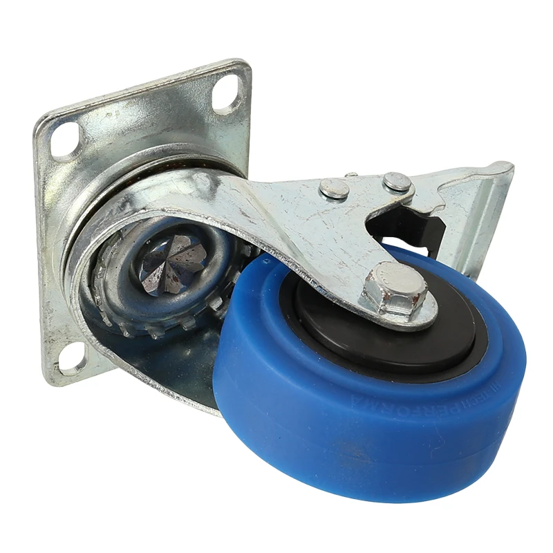 عجلات دوارة مطاطية ذات تحميل ثقيل بدون ضوضاء مثالية لأرفف الأثاث وعربات وعربات اليد وأجهزة النقل