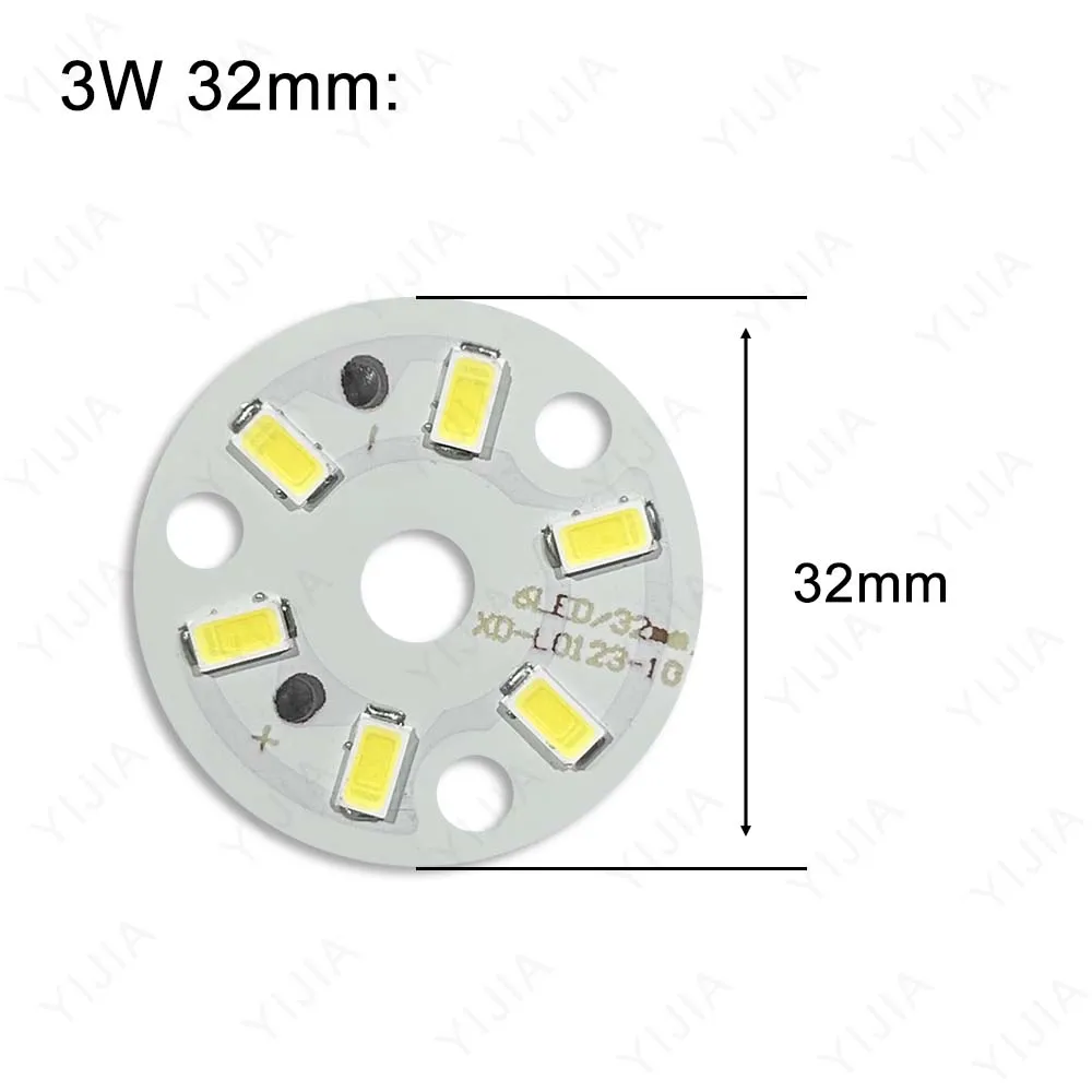 10pcs High Power 3W LED Light Board Bulb Round Transformation Light Source SMD 5730 Lamp Bead 32mm 40mm Tile Wick Modified Bulb