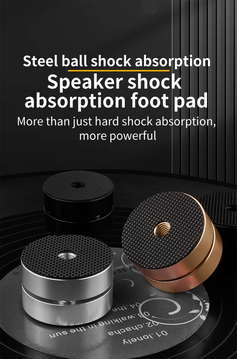 4PCS High-end-HiFi Aluminium Legierung HIFI Audio Lautsprecher Verstärker DAC CD Anti-shock Absorber Fuß Pads vibration Absorption Steht – Detail 1