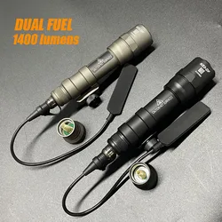 Super Bright 1400 Lumens M600DF Dual Fuel Scout Light LED White Light Hunting Torch Tactical Flashlight