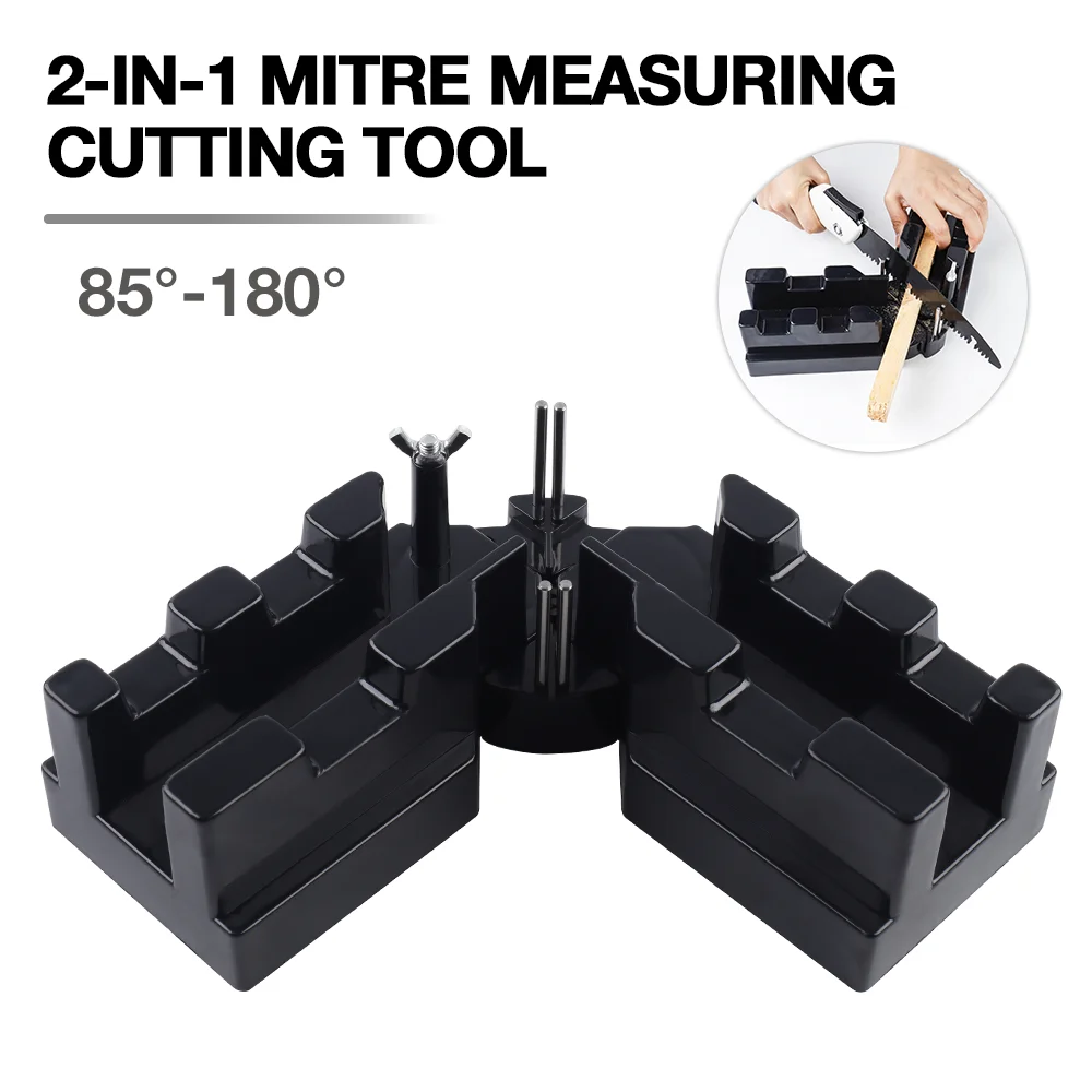 

2-In-1 Bevel Gauge Mitre Measuring Cutting Tool Precise Miter Saw Protractor 85°-180° Bevels Woodworking Cutting For Baseboards