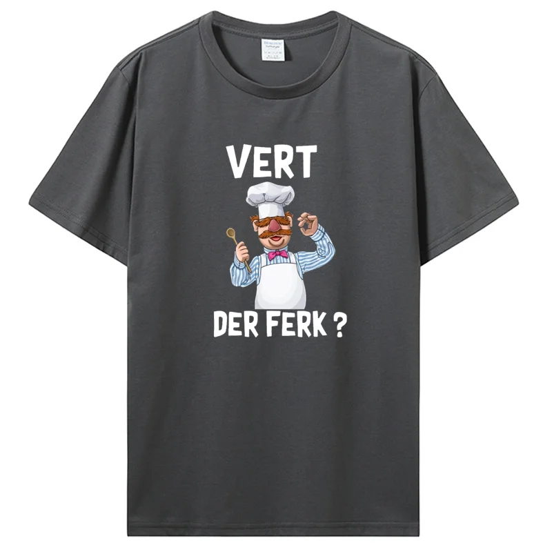 New Vert Der Ferk Swedish Chef The Muppet Show T-Shirt Casual Fitness T Shirt Cotton Tops Tees Men's Clothing Oversized Tshirt