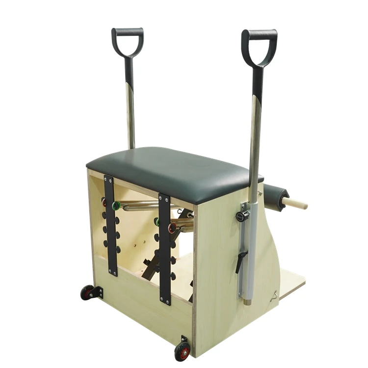 كرسي Wunda المستقر من خشب القيقب، ملحقات بيلاتيس منزلية للاستوديو الاحترافي، كرسي بيلاتيس #2