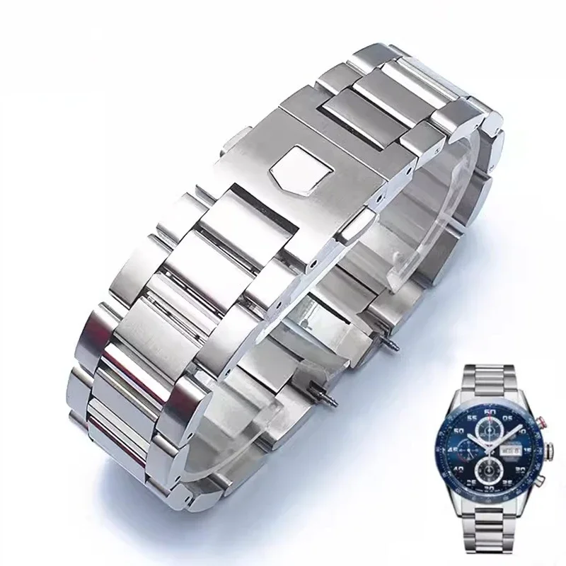 

Solid Stainless Steel Watch Strap Bracelet Watchbands For Tag Heuer Calera Series Watch Accessories Band Steel 22mm