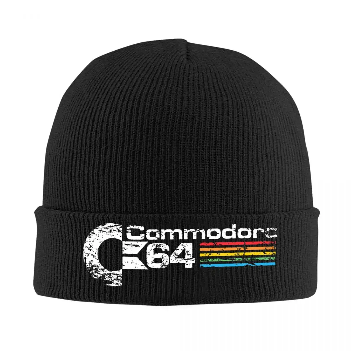 Commodore หมวก64ใบหมวกฤดูใบไม้ร่วงฤดูหนาวหมวกอบอุ่น C64 Amiga คอมพิวเตอร์ geek nerd หมวก skullcap unisex