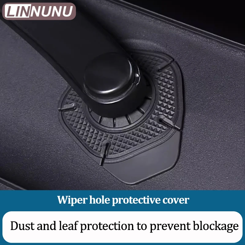 Linnunu Fit for Leapmotor C10 Car Decoration Supplies Wiper Base Protective Pad Modified Decorative Wiper Hole Protective Cover Wiper Dust Cover Silicone Material Protective Cover Car Accessories