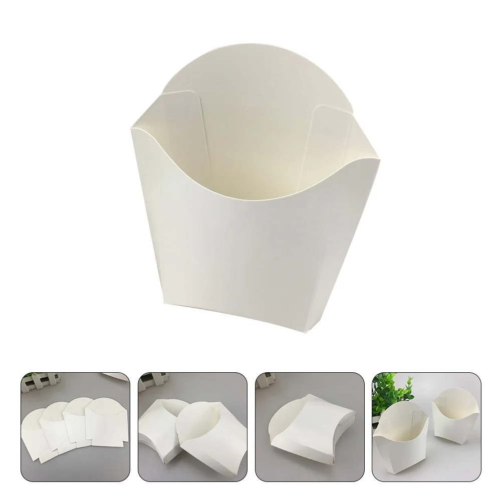 

50 Pcs French Fries Box Compact Fry Holder Major Multi-function Snack Container Portable Professional Paper Bag Popcorn