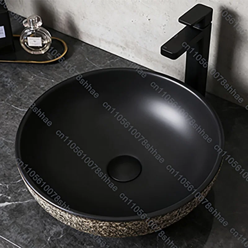 

Vintage Ceramic Vessel Sink Round Vanity Bathroom Art Basin Above Counter Wash Bowl Sinks Countertop Washbasin Artistic