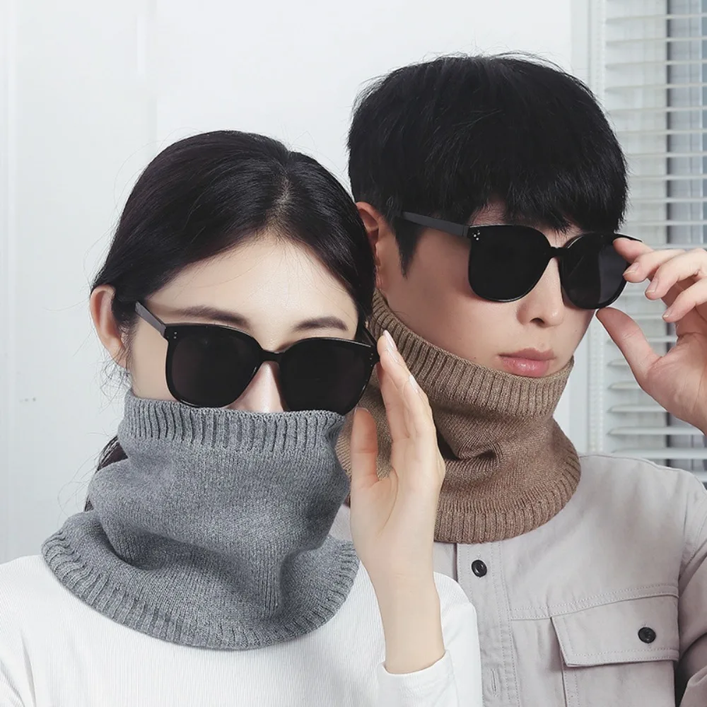 New Thickened Warm Scarves Plush Solid Color Neck Gaiter Sport Scarf Cycling Skiing