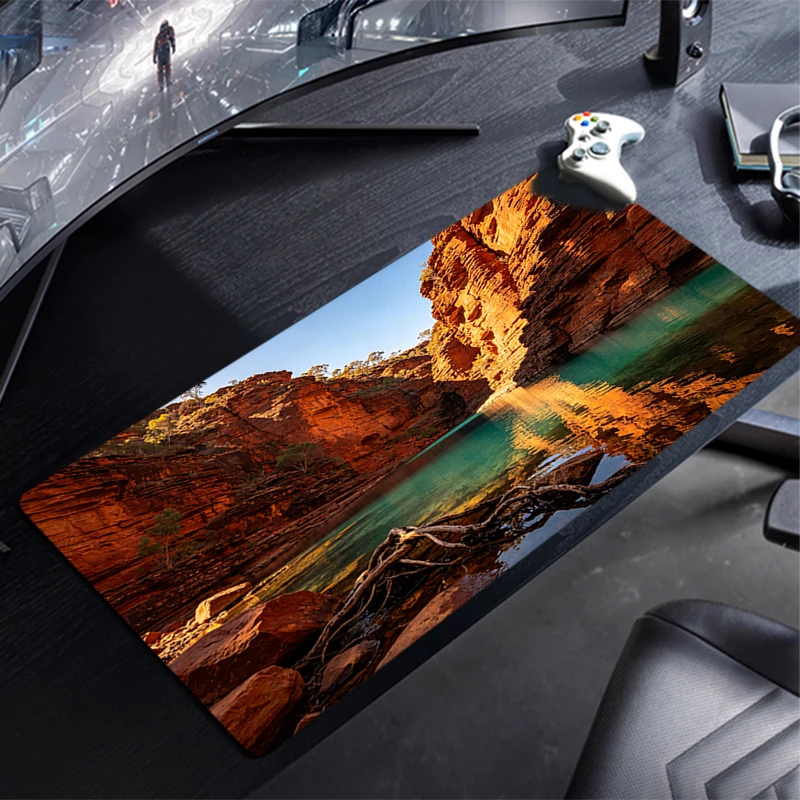 Computer Mouse Pad River Mountain Gaming MousePad Large Mouse Pad Gamer Keyboard Pad XXL PC Desk Mat Tapis Souris