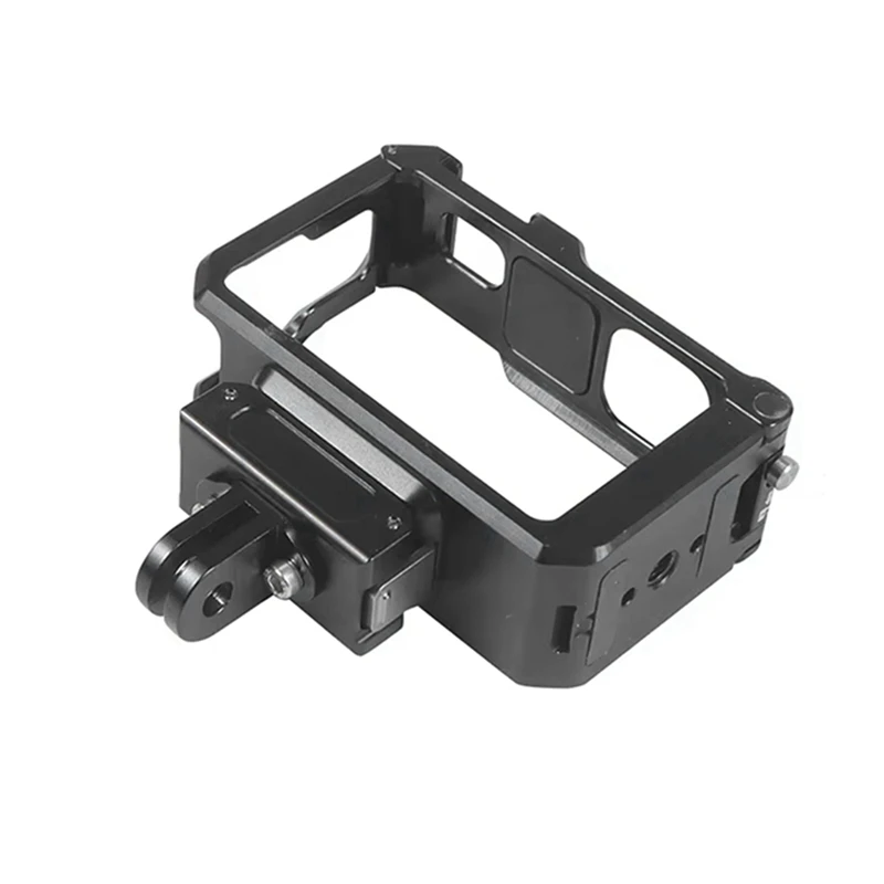 Para dji ação 5pro 4 3 câmera gaiola rig capa protetora com sapata fria, placa de base magnética caso expansão