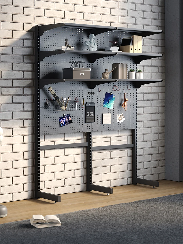 Floor standing ironwork storage rack with hole plate and no punching for storage