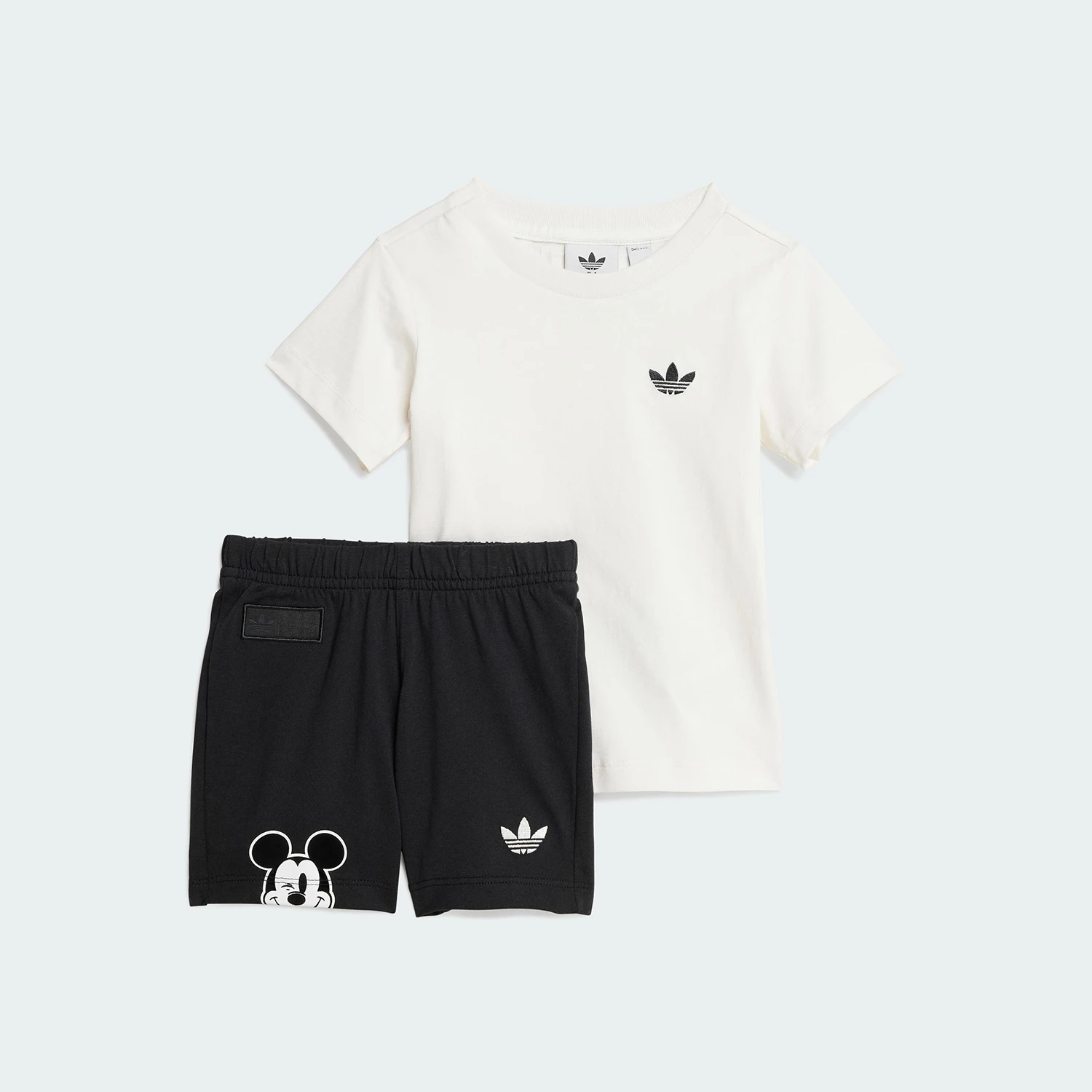 Conjunto de pantalones cortos y camiseta de manga corta para bebé Adidas Clover de verano original JD0611