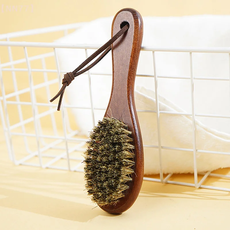 Natural Boar Bristle Beard Brush Barber Retro Oil Head Comb Men's Shaving Moustache Brushes Barber Cleaning Tools
