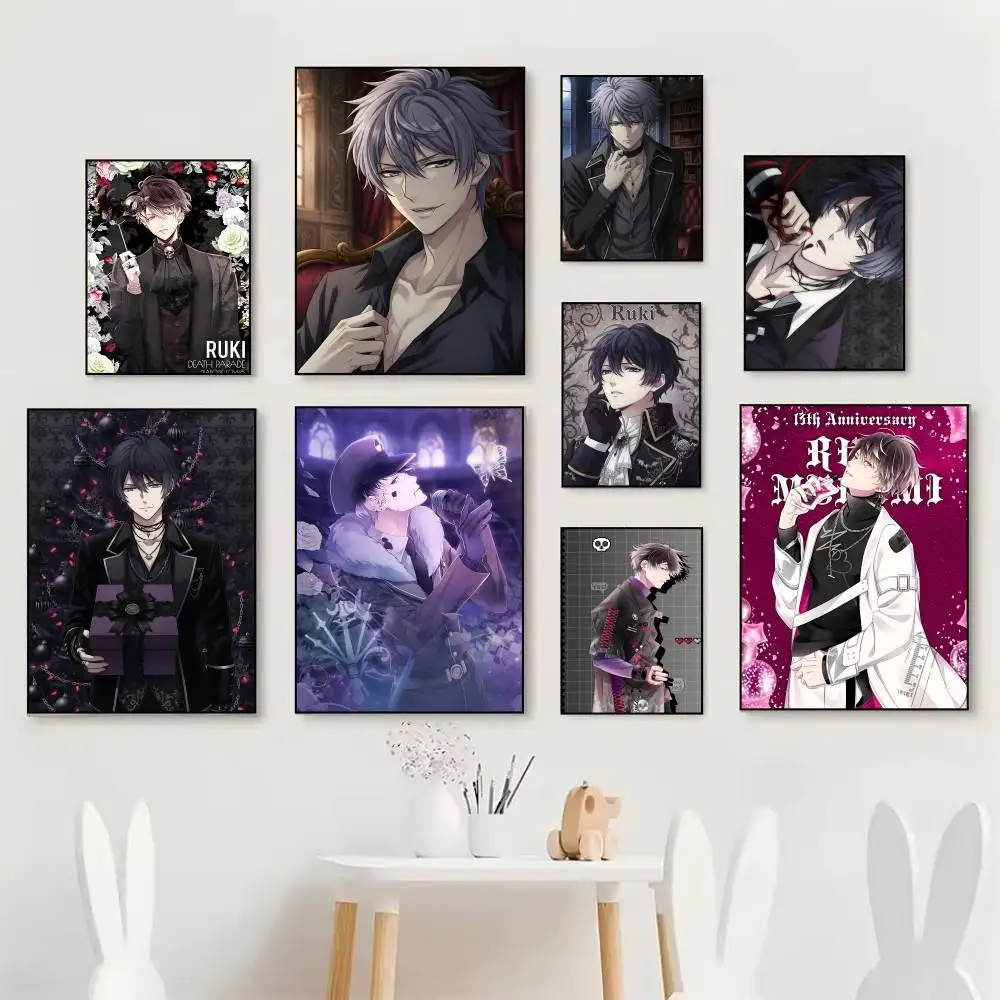 Game D-Diabolik L-Lovers Mukami Ruki Anime Posters Fancy Wall Sticker for Living Room Bar Decoration Wall Decor