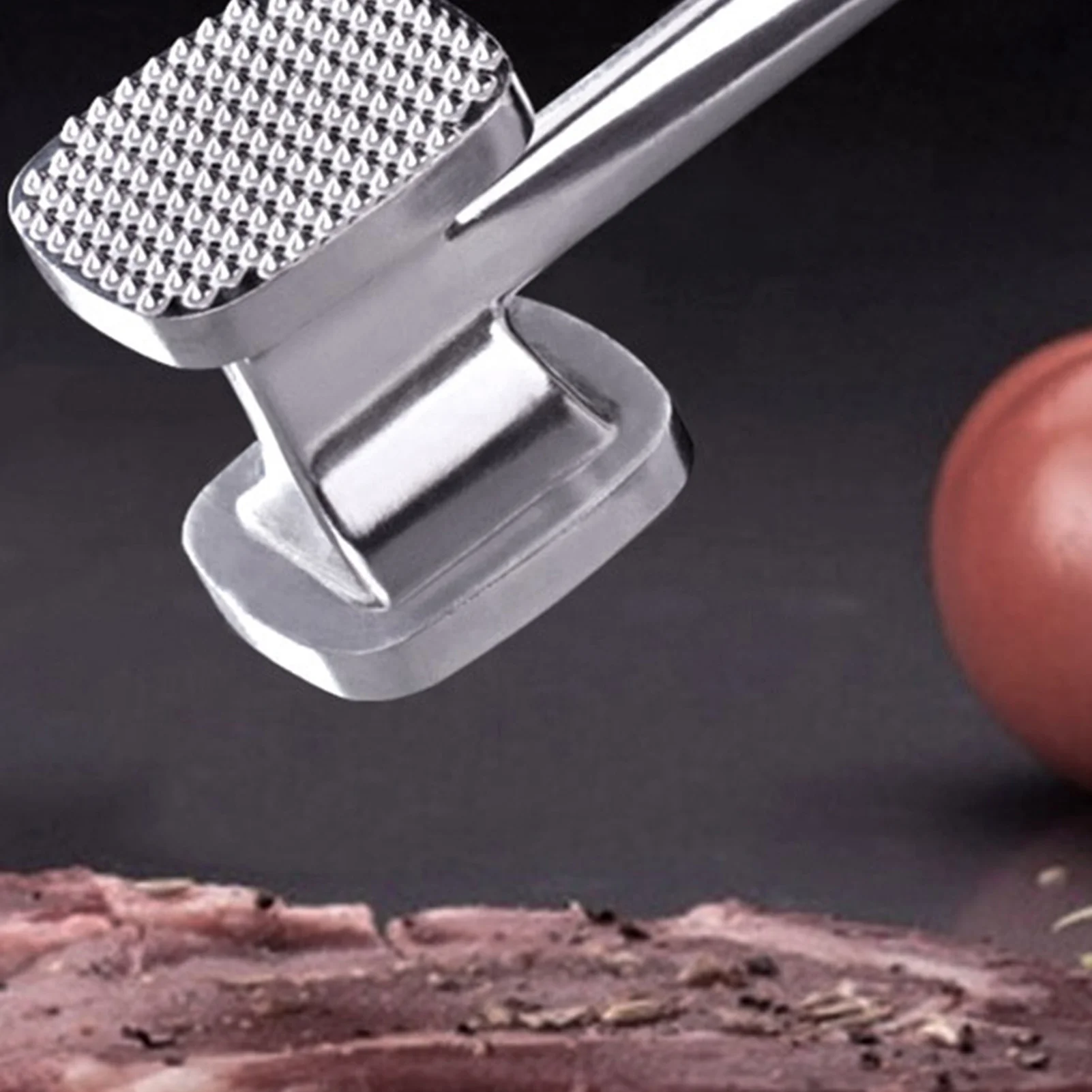 Anti Slip and Labor-saving Handle Meat Hammer Easily Clean No Deformation Meat Mallet for Home Kitchen or Hotel Restaurant