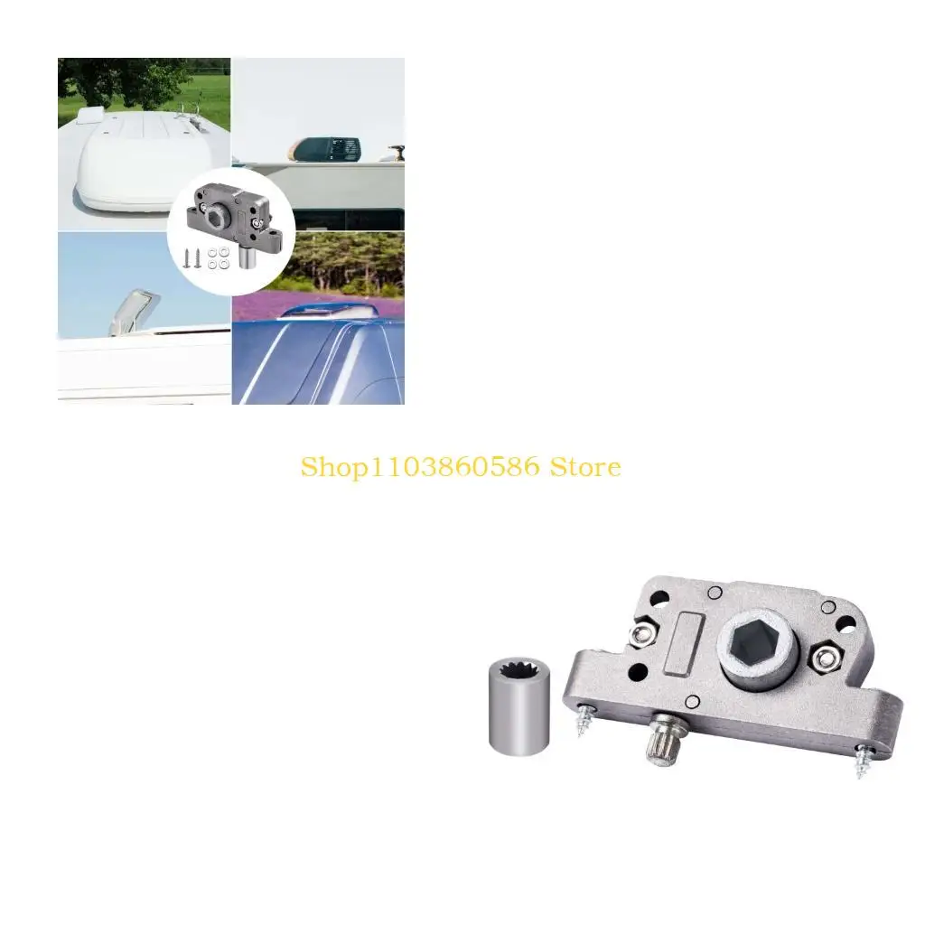 242A 1020281K1A Roof Vent Cover Lift Mechanism for Motorhome Maintenance, Metal Replacement Assembly With Square Drive Socket